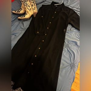 Long black sheer jacket
